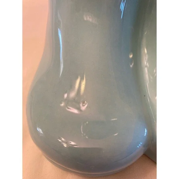 Rae Dunn Artisan Collection Fresh Herbs Ceramic Boot Planter Teal Blue - Picture 3 of 12